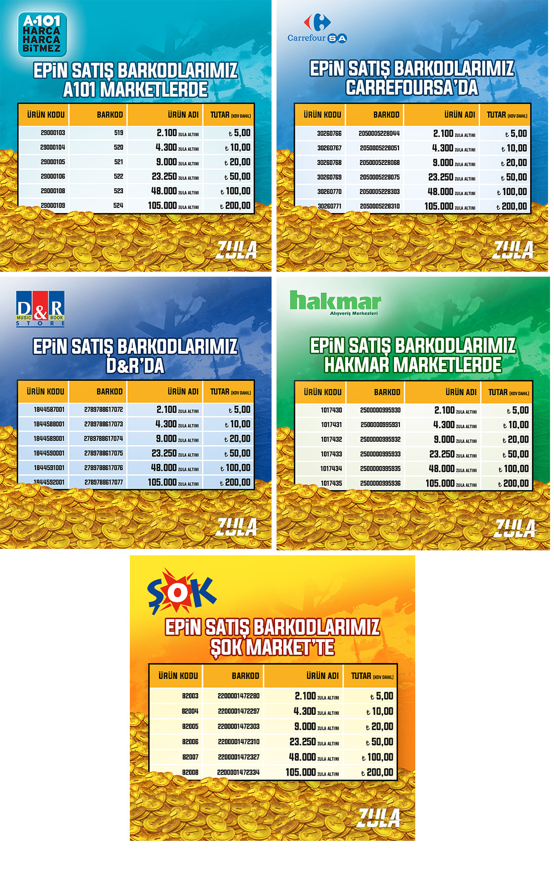 zula barkodlar