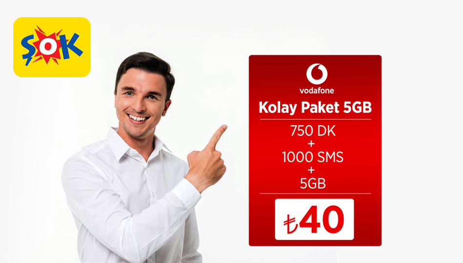 vodafone kolay paketler Şok market lerde otsplatform